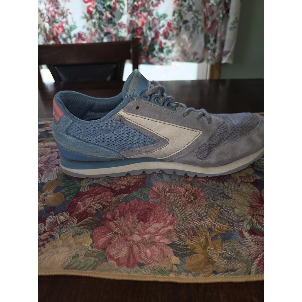 Brooks Sz 8 Blue/Pink Heritage Chariot Sneakers Retro Lace Up Suede Style Shoe